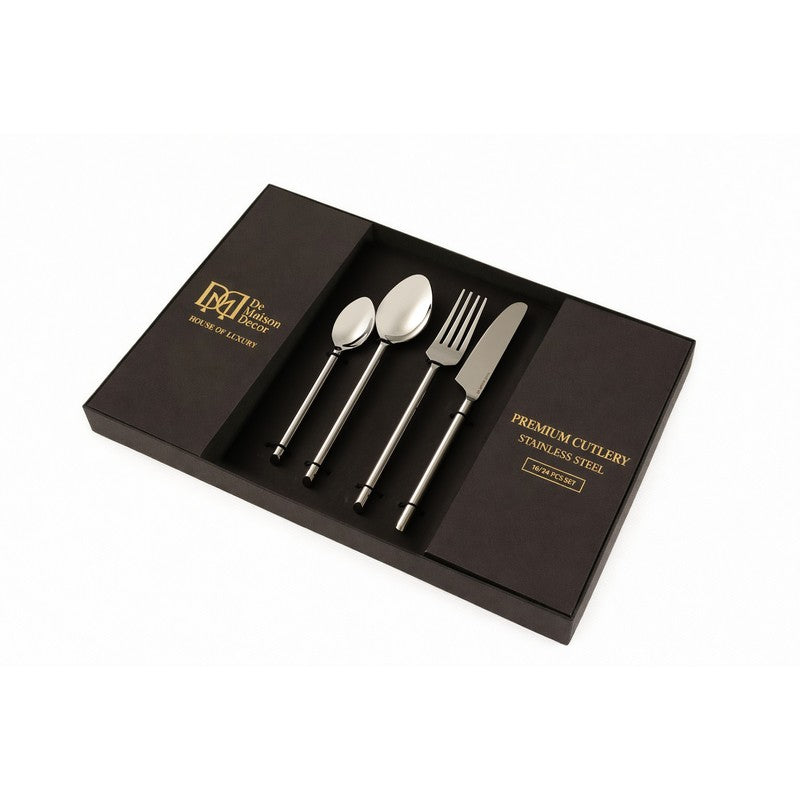 Kresta Stainless Steel Cutlery Set (Silver) - Sixteen Piece Set media 4