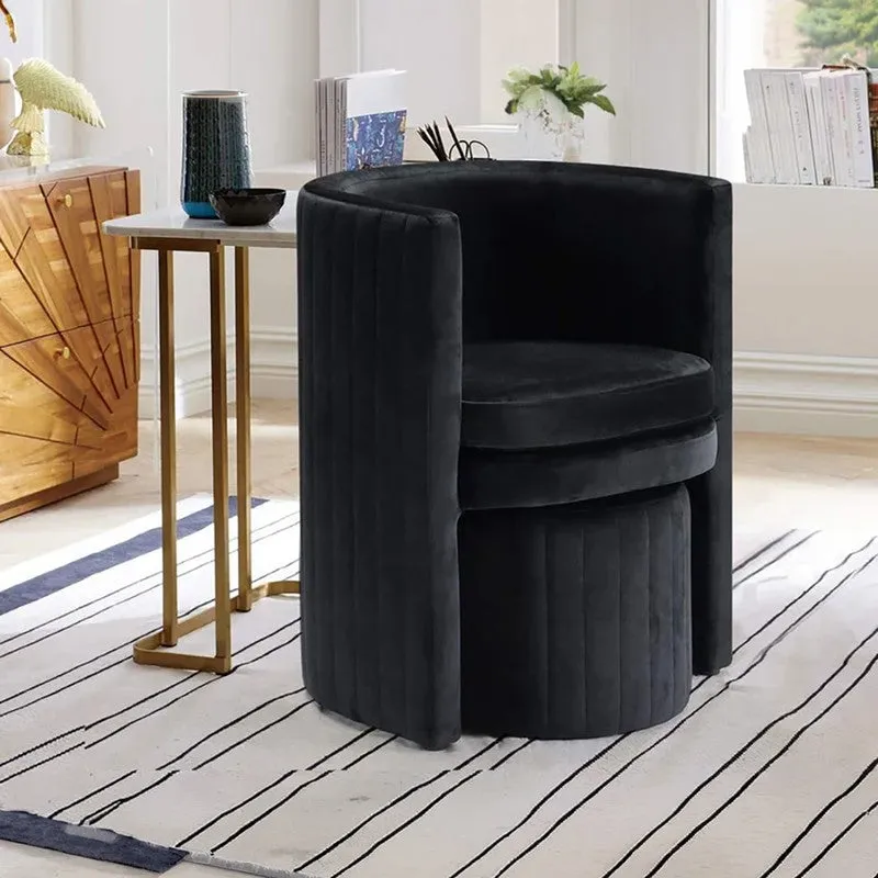 Arvella Neem Wood Accent Chair (Black) - Two Piece Set media 4