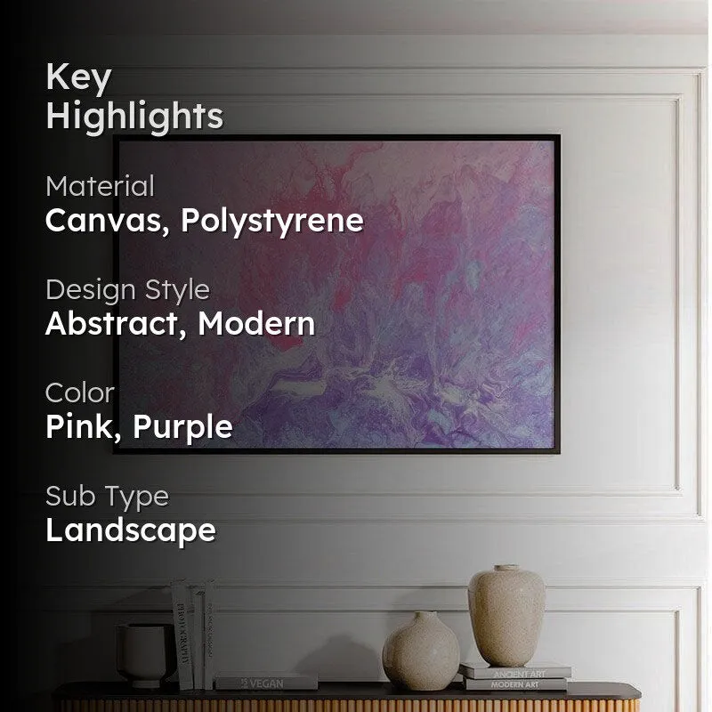 Cotton Candy Canvas Wall Painting - Black Frame media 2