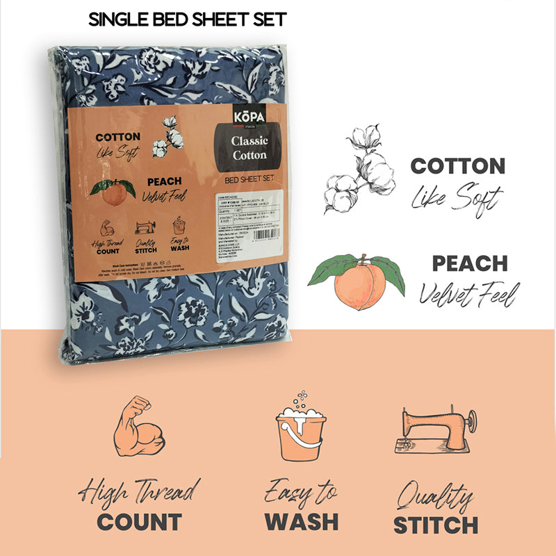 Fiddler Flow Floral Microfiber Bedsheet - 120 GSM media 7