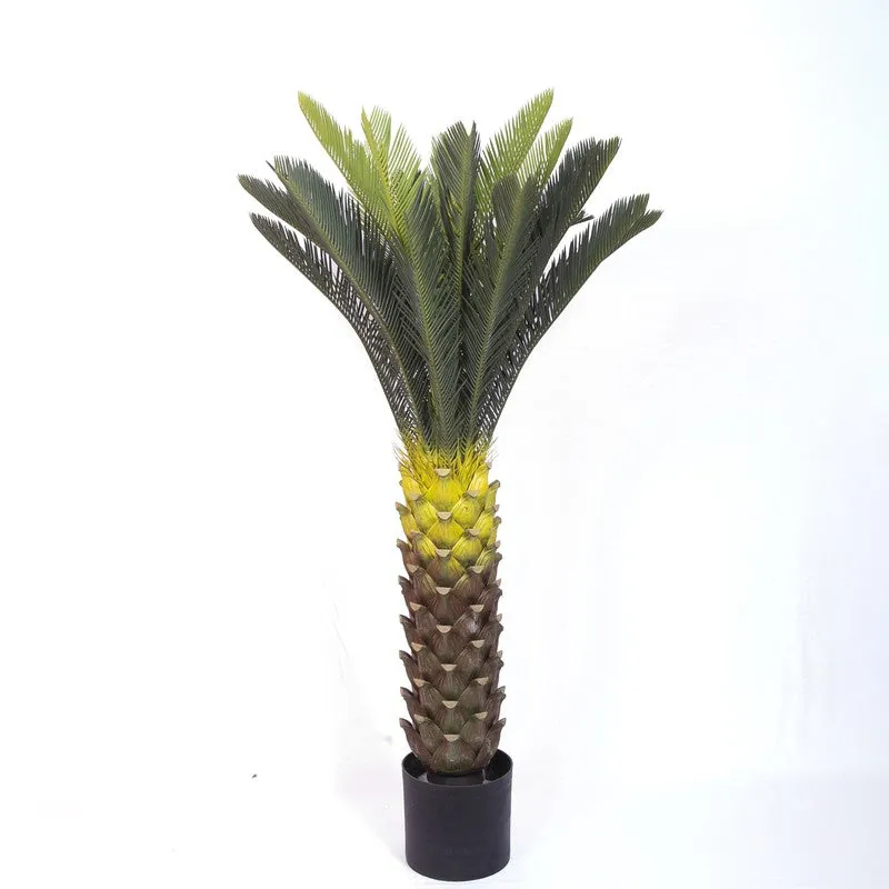 Japanese Sago Palm Artificial Plant With Black Plastic Pot media 4