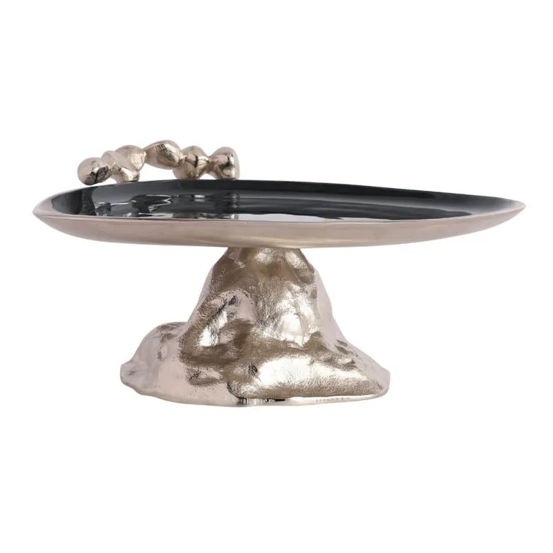 Gush Cake Stand - Silver & Black media 6