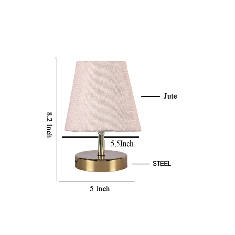 Alba Jute Table Lamp - White,Gold media 5