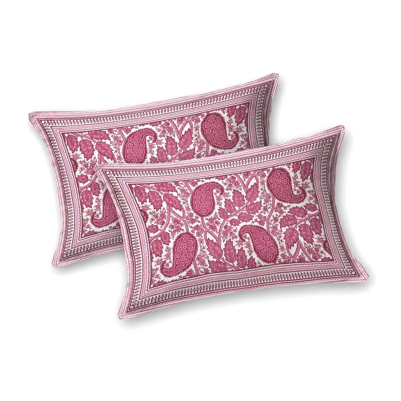 Shapea Cotton Bedsheet (Pink) - 240 TC media 4