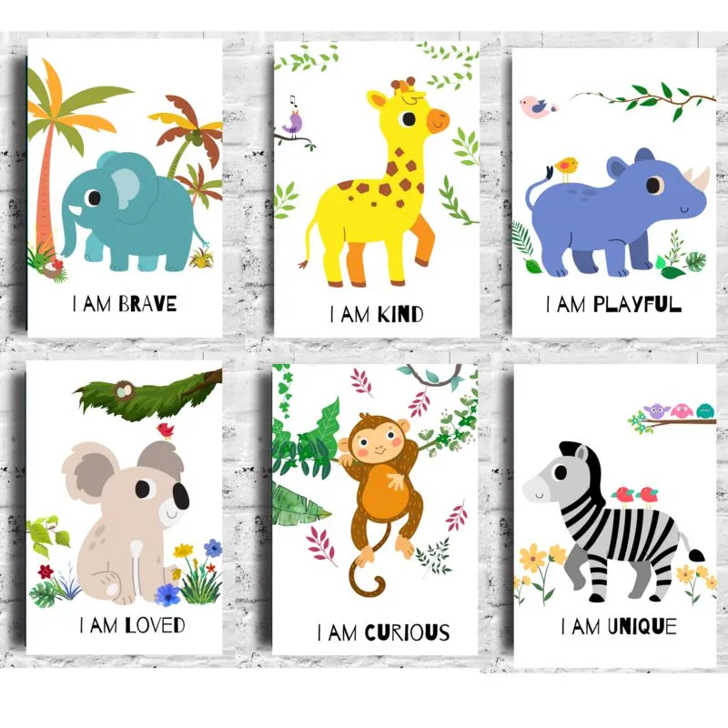 Cute Affirmation Wall Poster - Set of Six media 1