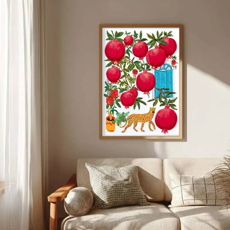 Garden Scene Canvas Wall Painting - Brown Frame media 6
