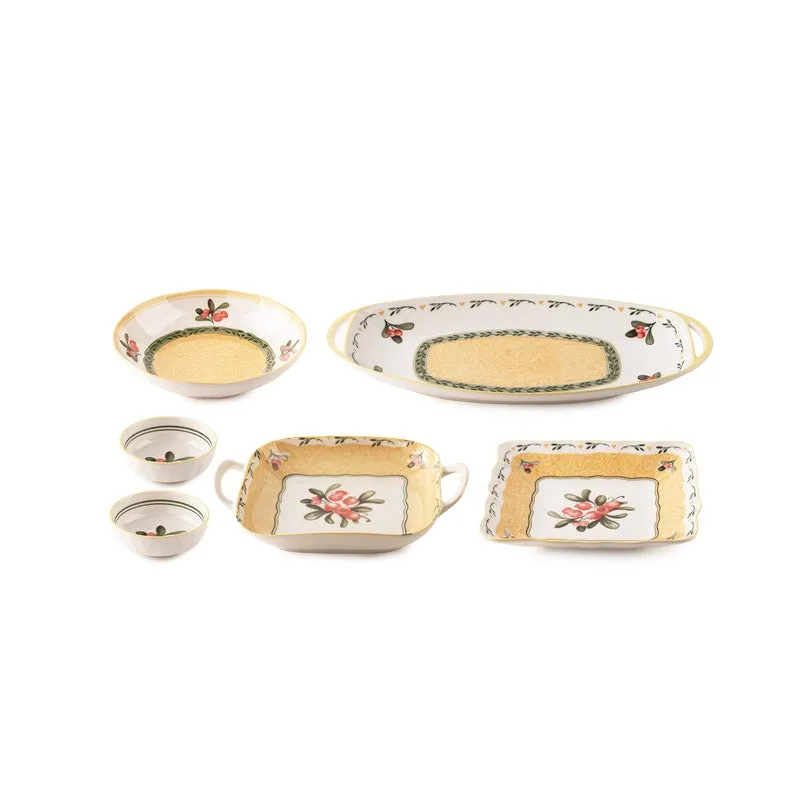 Nocturne Porcelain Snack Set - Six Piece Set media 5