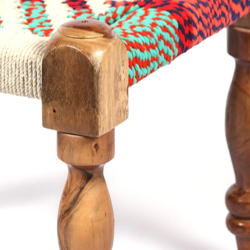 Ivrox Sheesham Wooden Stools (Multicolor) - Set Of Two media 6
