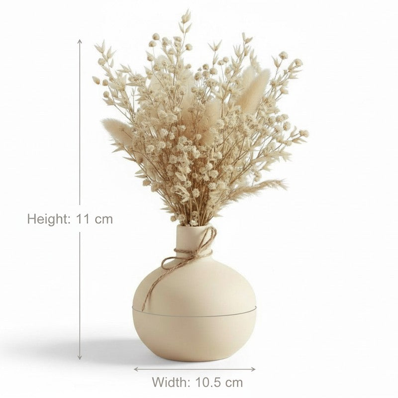 Round Ivory Minimal Ceramic Vase media 8