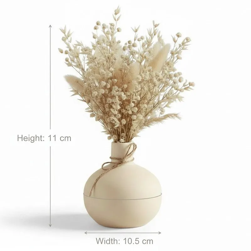 Round Ivory Minimal Ceramic Vase media 8