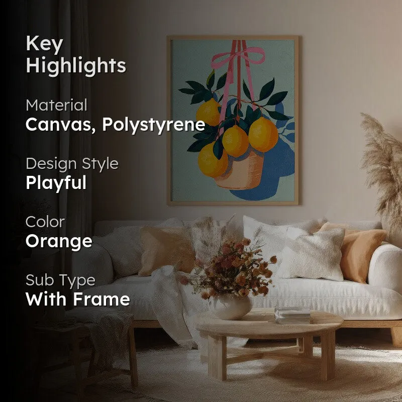 Florena Canvas Wall Painting With Brown Frame media 2