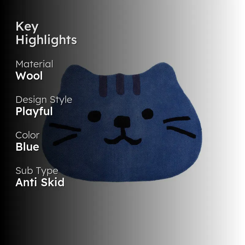 Meow Wool Carpet - Blue media 2