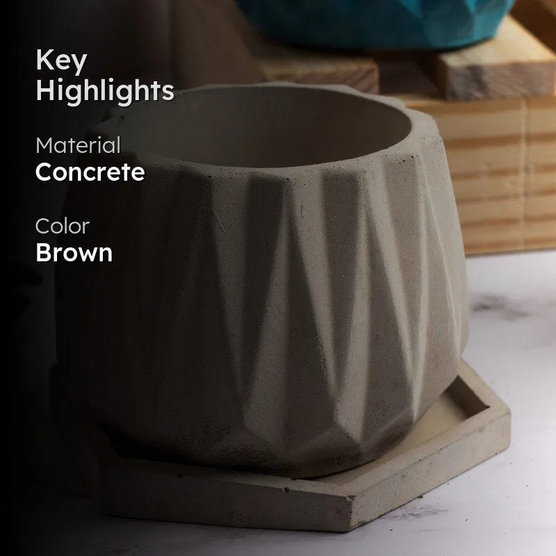 Drovo Round Planter - Brown media 2