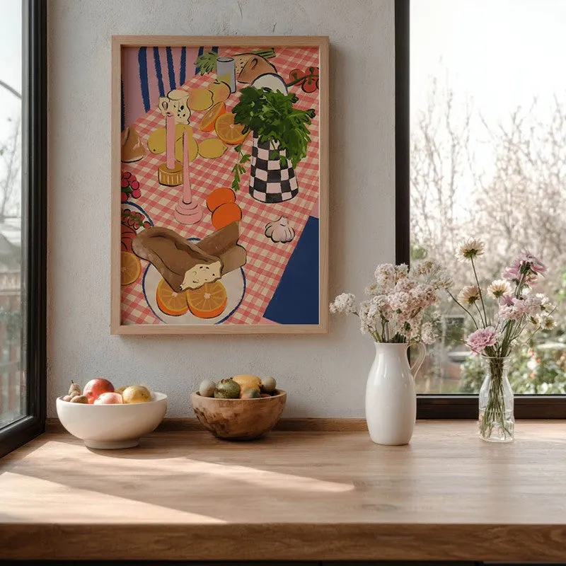 Dining Jewel Archival Canvas Wall Art - Brown media 6