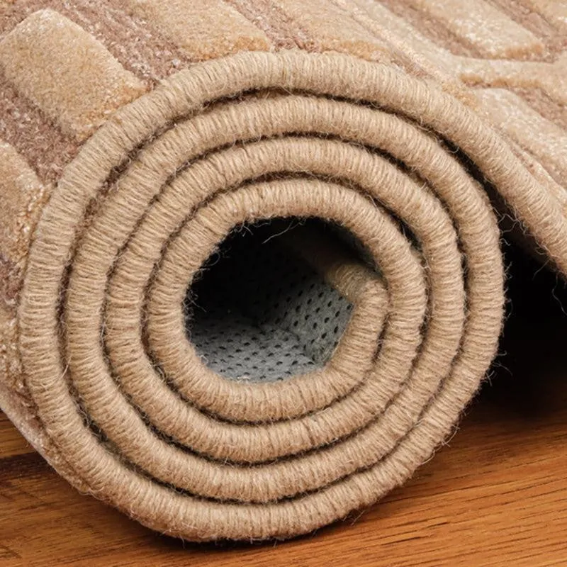 Diores Hand Tufted Geometric Wool & Nylon Carpet - Brown media 6