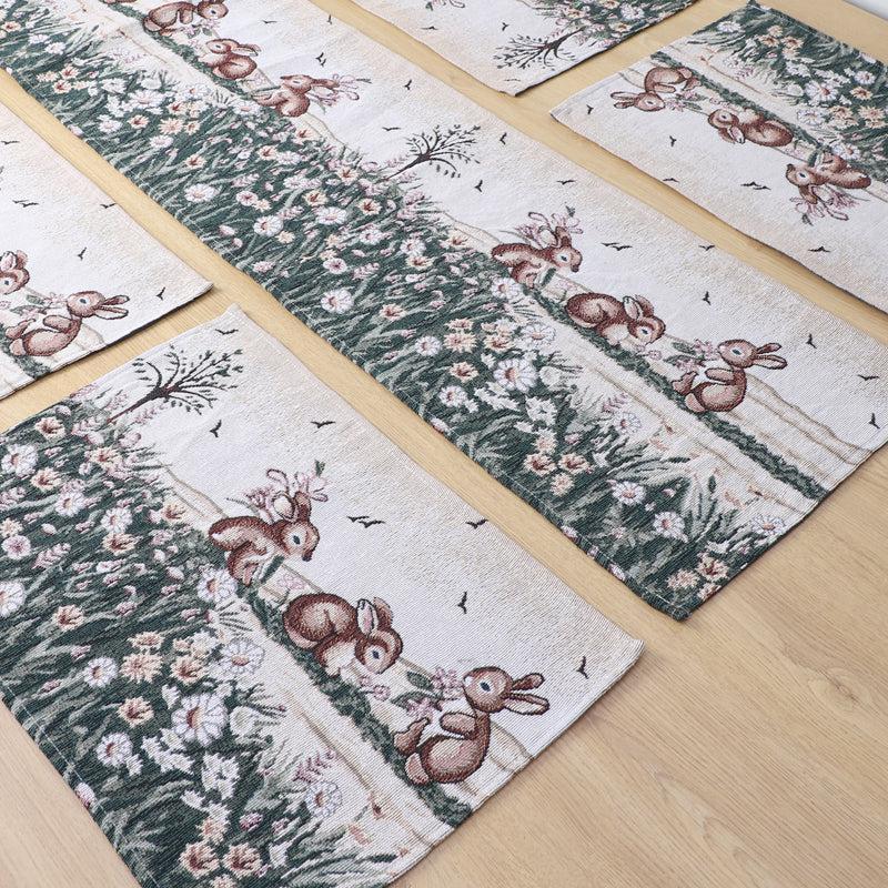 Bunny Garden Table Runner & Placemat - Seven Piece Set media 4