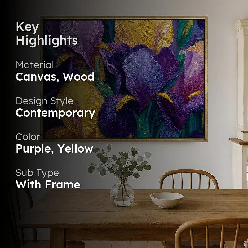 Royal Bloom Canvas Wall Painting With Frame media 2