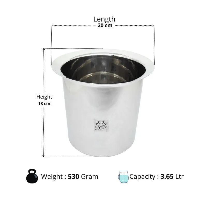 Deeptop Stainless Steel Pateela - 3650 mL media 7