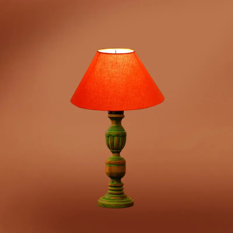 Arvello Kyra Wooden Table Lamp - Orange media 7