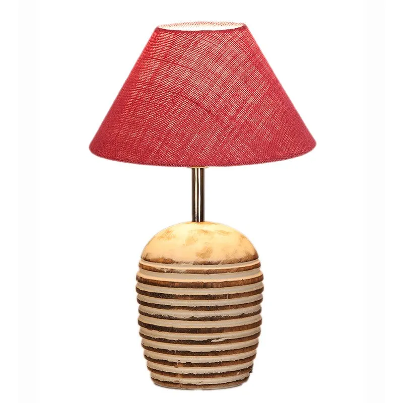 Lumexa Cotton Table Lamp With Wooden Base - Pink media 7
