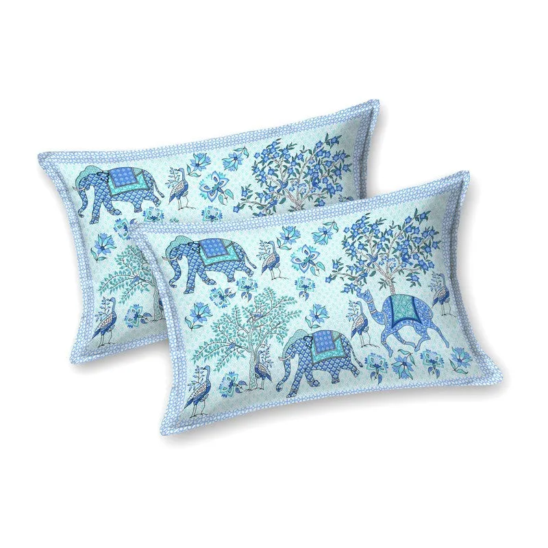 Royalet Cotton Bedsheet (Blue) - 240 TC media 4