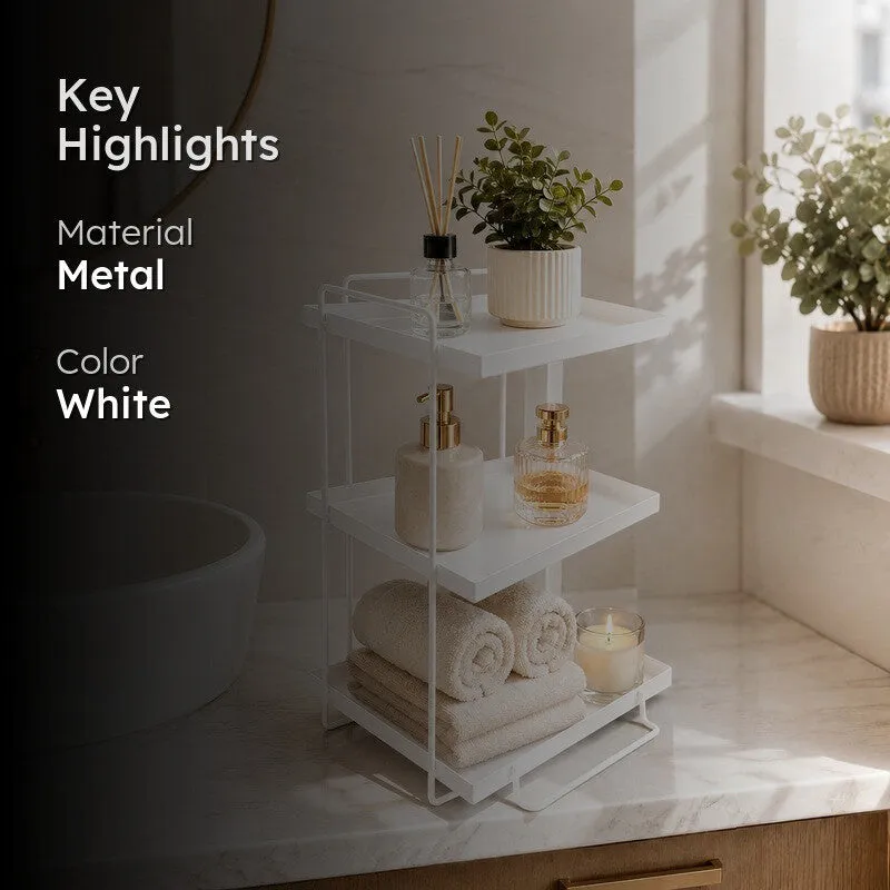 Aqua Tier Metal Racks - White media 2
