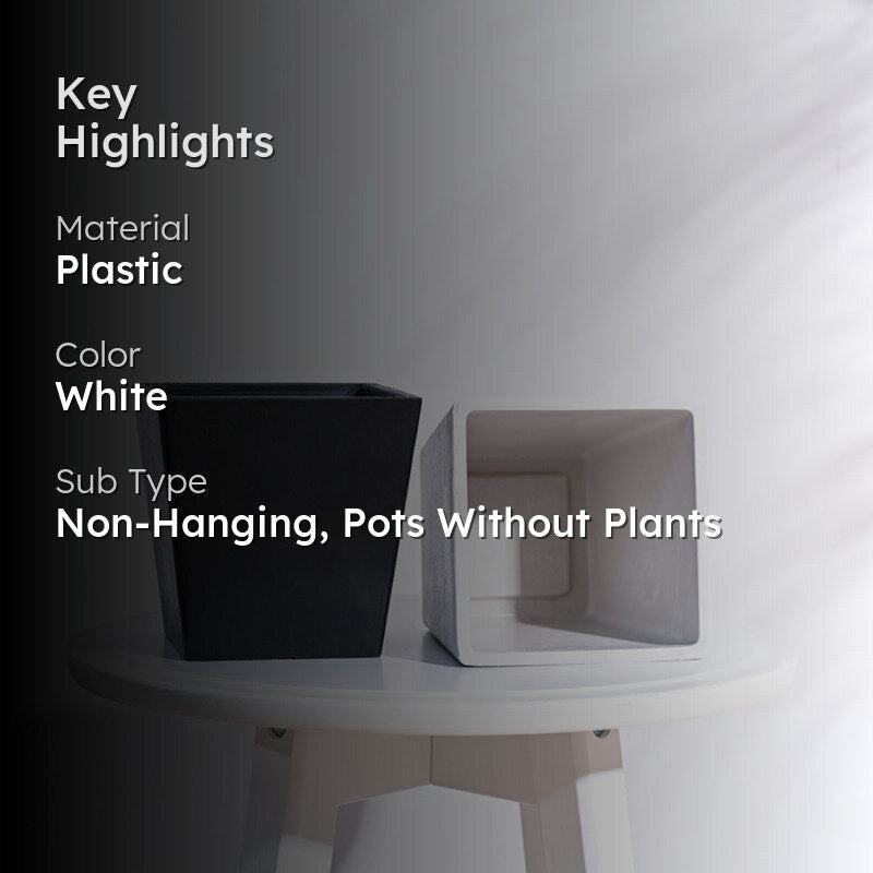 UGAOO Hague Planter for Home & Balcony Garden- White media 2