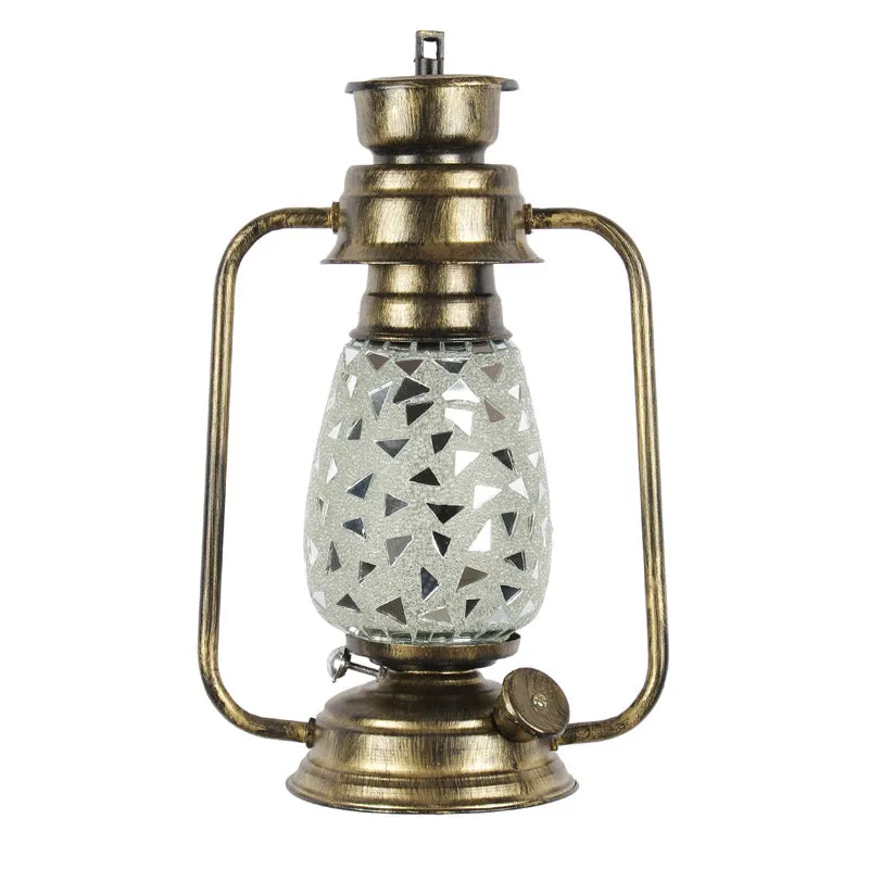 Dvija Mosaic Lantern Iron Wall Lamp - Gold media 6