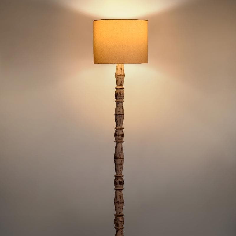 Classic Chic Antique Stand Floor Lamp - White media 3