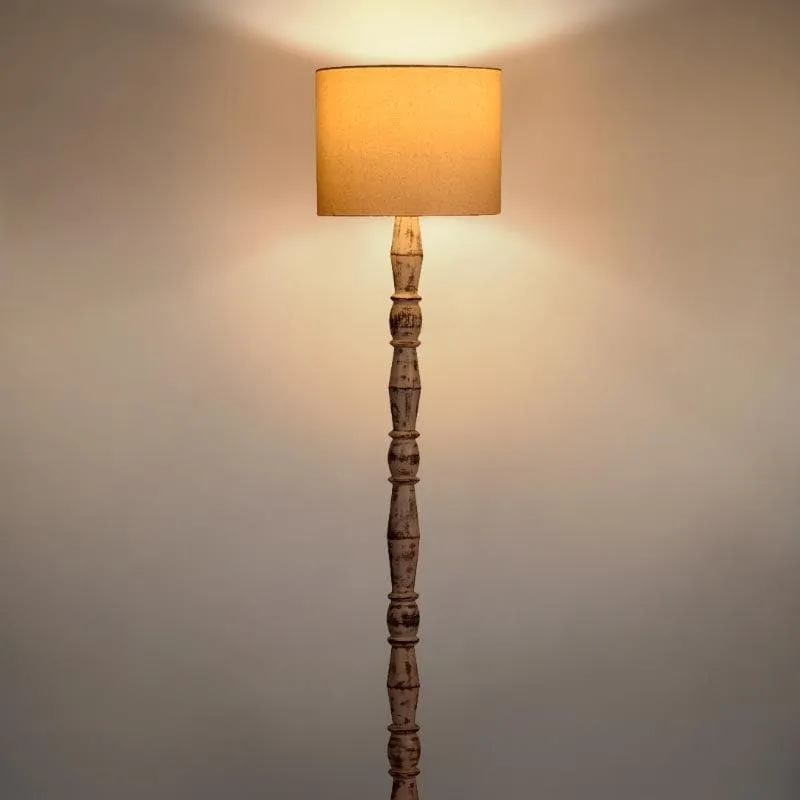 Classic Chic Antique Stand Floor Lamp - White media 3