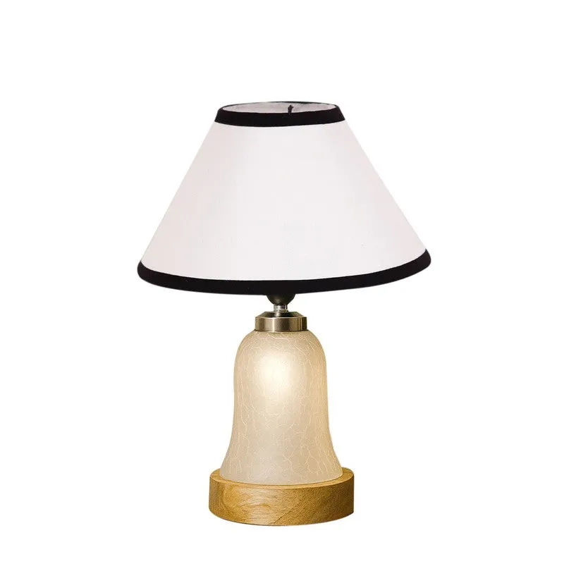 Zoravelle Wooden Table Lamp - White & Black media 5