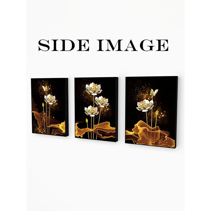 Alba Floral Wall Painting - Set Of Three media 6