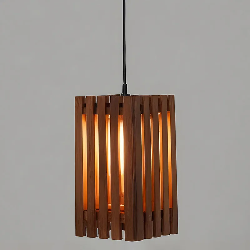 Kamari Single Wooden Ceiling Lamp media 1