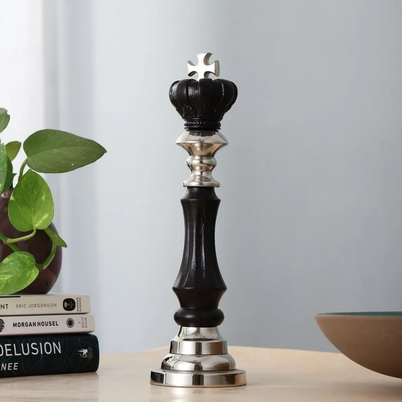 Victoris King Chess Piece - Black,Silver media 1