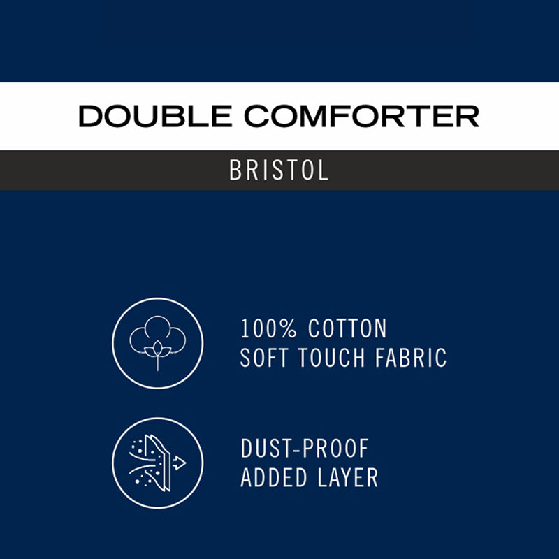 Nautica Line Shift Reversible Comforter (Blue) - 130 GSM media 7