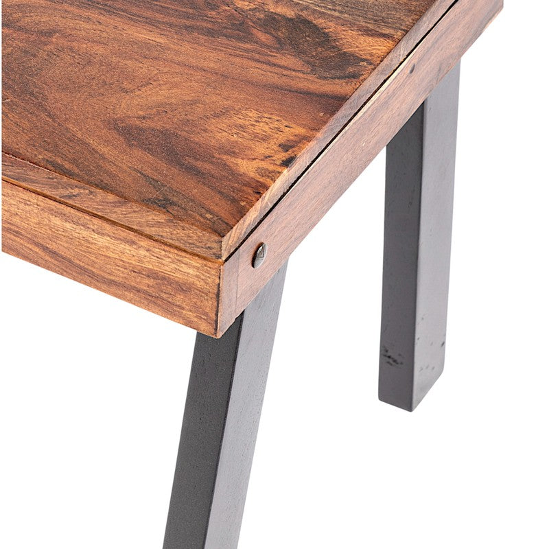 Xexon Sheesham Wooden Center Table - Light Brown media 8