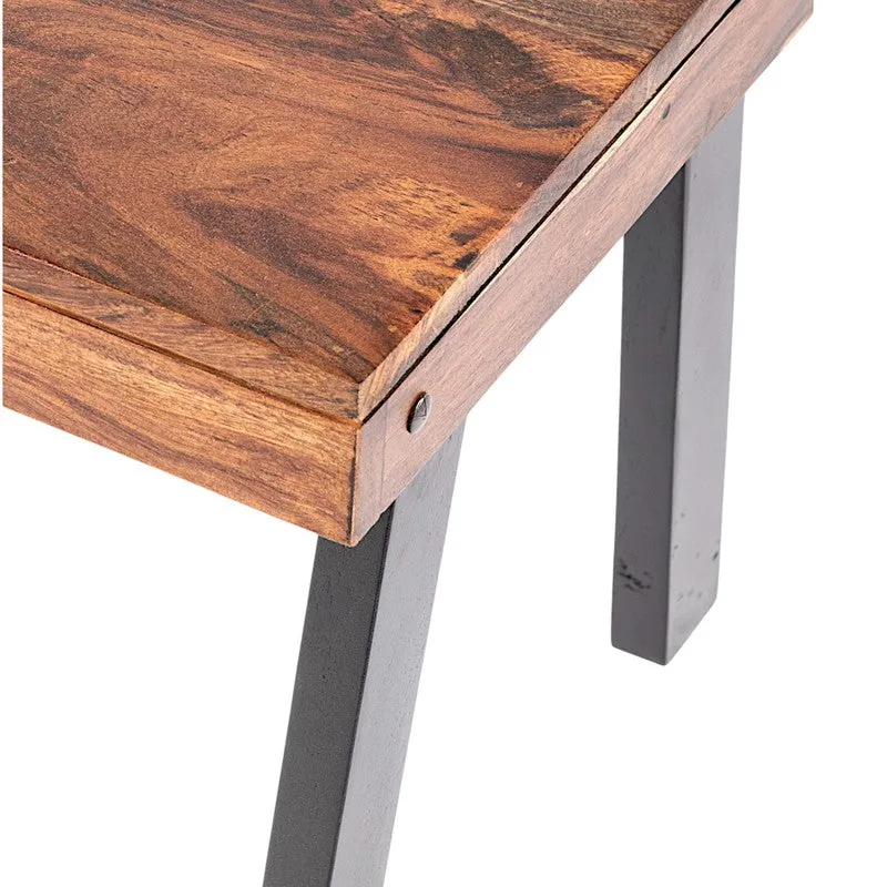 Xexon Sheesham Wooden Center Table - Light Brown media 8