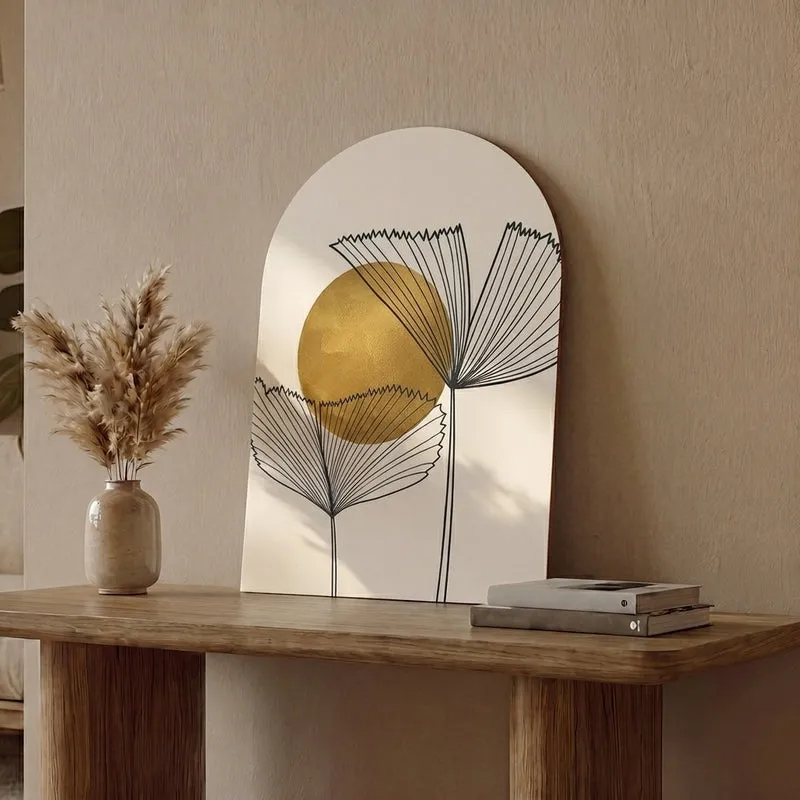 Petal Lines MDF Floral Wall Art media 1