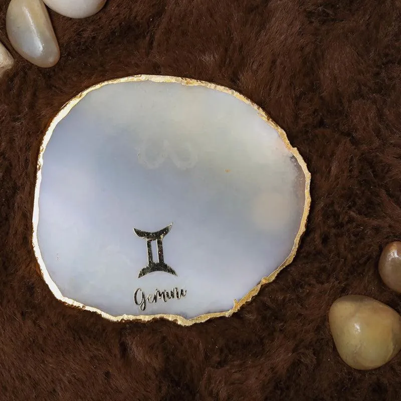 Gemini Agate Coaster - Natural media 1