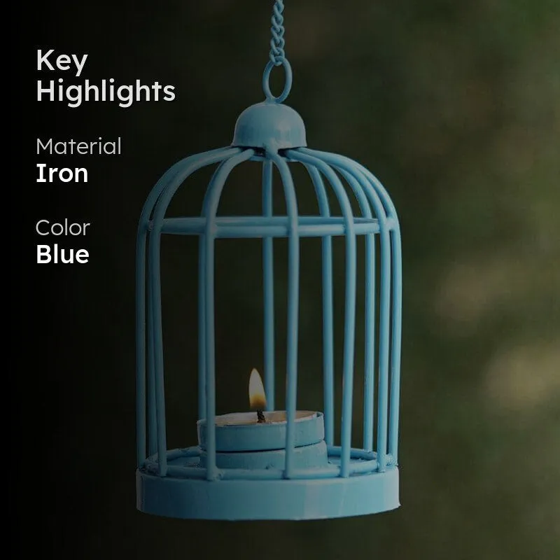 Bird Home Tealight Candle Holder - Blue media 2