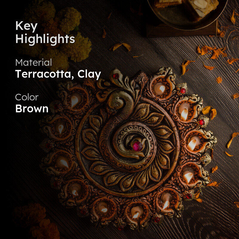 Mayurajyoti Terracotta Diya media 2