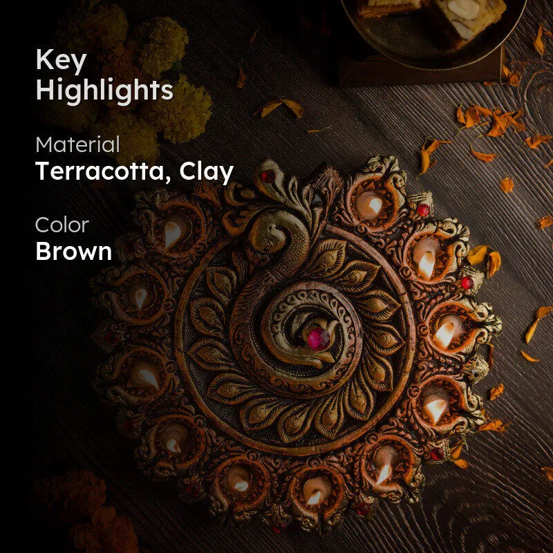 Mayurajyoti Terracotta Diya media 2