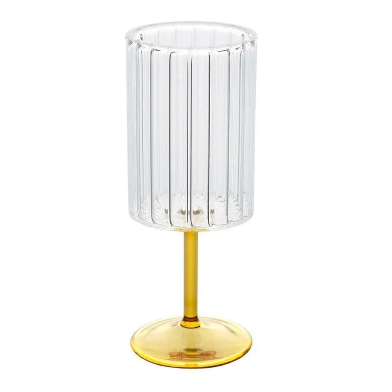 Ivory Stem Flute Wine Glass(280 mL) - Set Of Four media 4
