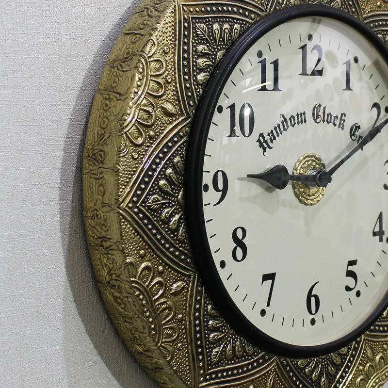 Virex Brass Analog Wall Clock media 4