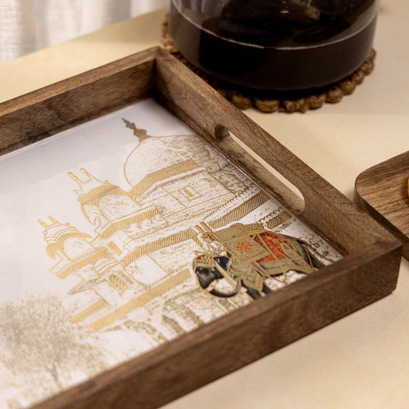 Amberwood Rectangle MDF Serving Tray media 6