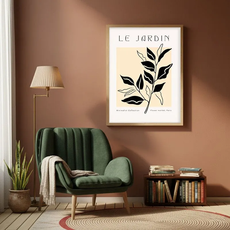 Foliage Canvas Wall Painting With Brown Frame media 1