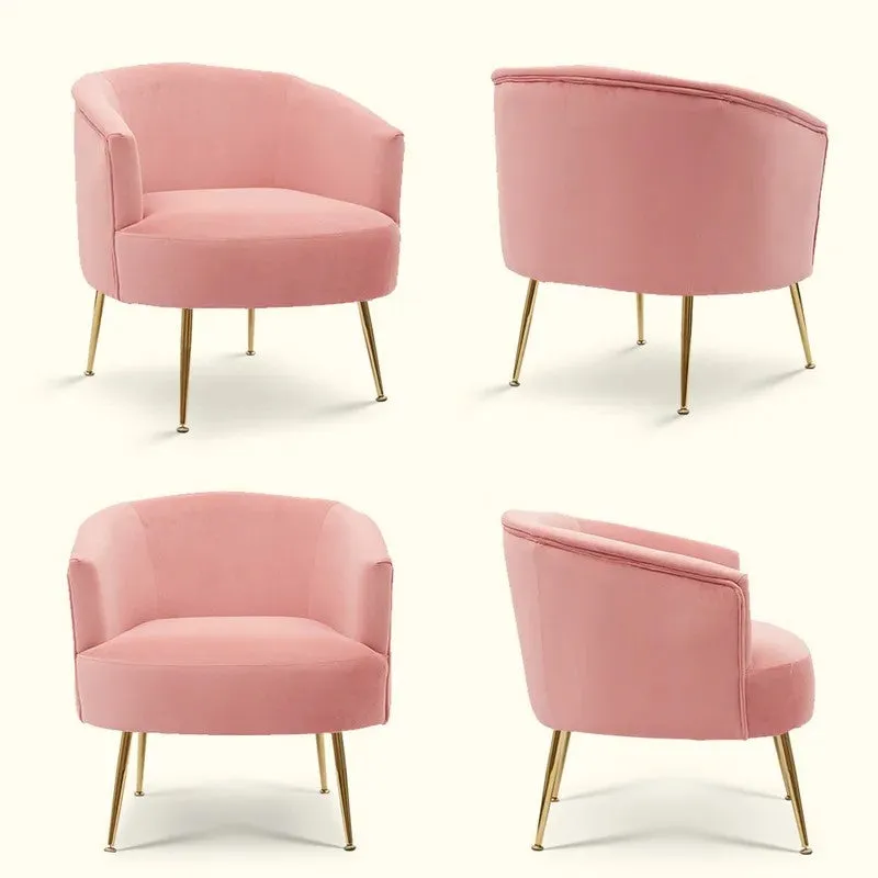Stylo Neem Wood Accent Chair - Pink media 5