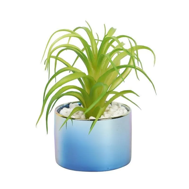 Faux Succulent Leaf In Ombre Pot - 13.5 cms media 3