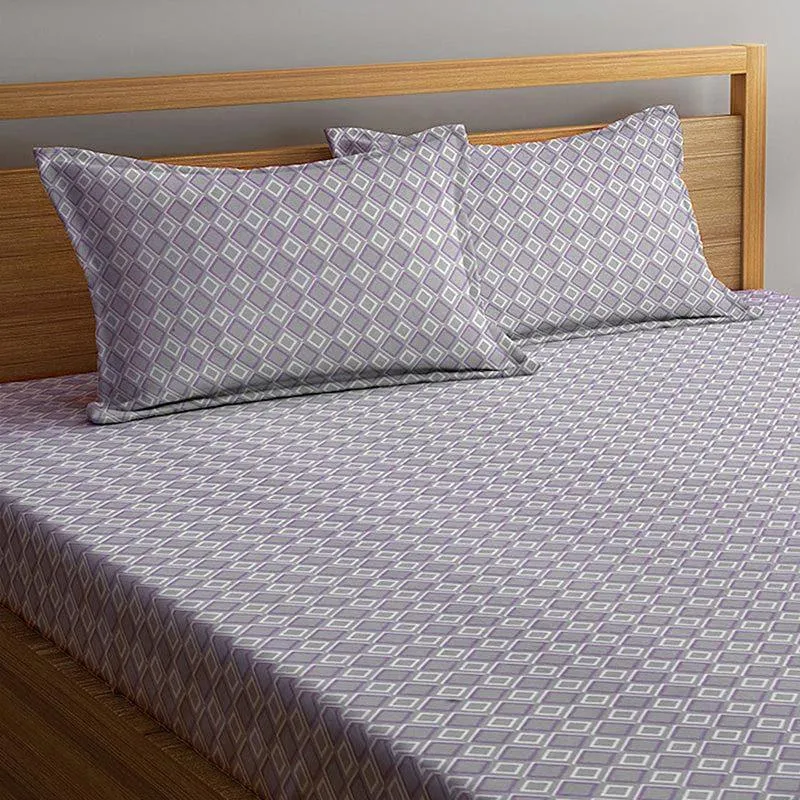 Milly Checkered Bedsheet (Grey) - 150 GSM media 3