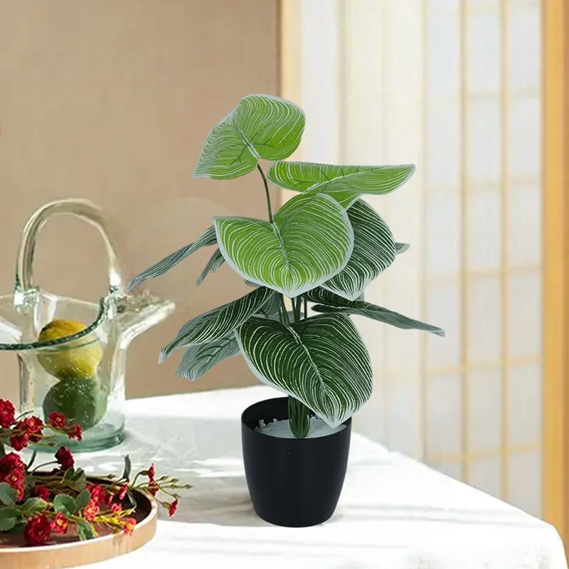 Spritz Artificial Plant With Black Plastic Pot - 1.8 Feet media 2